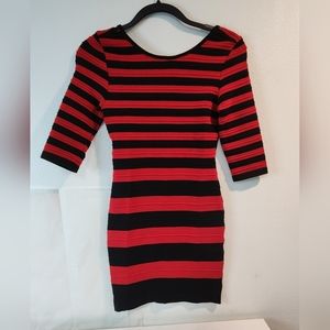 Americana Knit Dress red and Blank Size medium woman